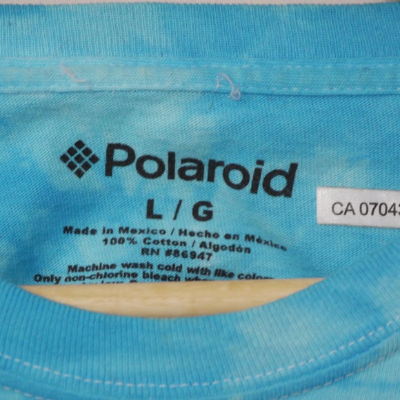 Polaroid Tie Dye Short Sleeve Crop Top Size L - Picture 4 of 11